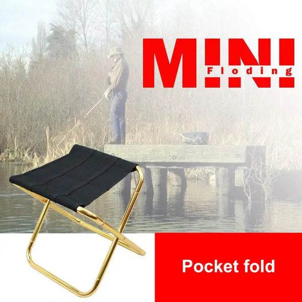 Mini silla de pesca plegable al aire libre Silla de camping de picnic ligera Tela de aluminio plegable portátil para pesca Viajes Senderismo 240220