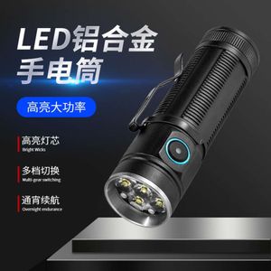 Mini draagbare penclip-zaklamp voor buiten, snel opladen, lang uithoudingsvermogen, hoge helderheid, buiten rijden 's nachts LED-zaklamp 454234