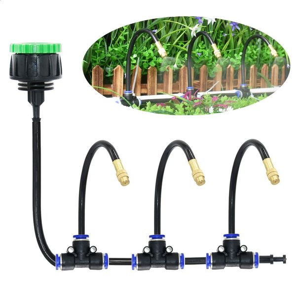 Système de refroidissement de brume extérieur DIY JARDINE IRRIGATION ARRIFICATION DU CONNECTEUR ATOMISER DE 8 mm Kit de connecteur Patio Greenhouse 240415