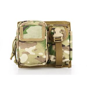Petit sac suspendu pour téléphone portable d'extérieur, ventilateur militaire, camouflage tactique, petit sac de taille, sac de rangement suspendu pour accessoires