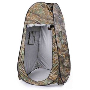 Buiten bewegende douche toilettent Privacy Veranderend bad onderdak Fitting Room Waterdichte pop -up 180t tent met tas camouflage H220419