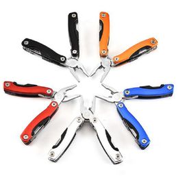 Outdoor multifunctionele opvouwbare tangen 5 kleuren creatieve draagbare combinatie roestvrijstalen noodsomstandigheden Survival tool gratis verzending