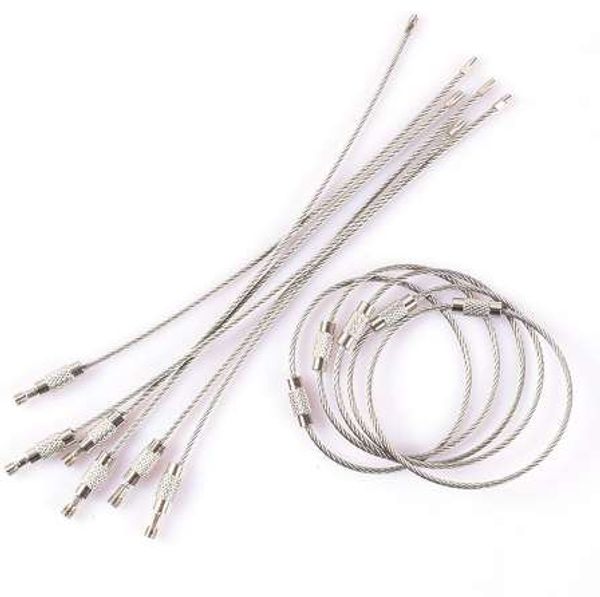 Gadgets multifonctionnels extérieurs sac à dos boucle 1Pc acier inoxydable EDC porte-clés chaîne câble câble extérieur randonnée vis serrure