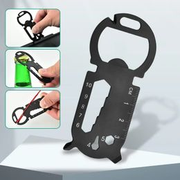 Outdoor Multitools EDC en acier inoxydable Keychain Gear Gadget Gadget Bottle Opender Multi-Pocket Tool Pendant Pendentif 1pc