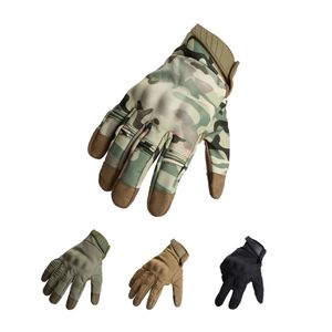 Extérieur Nouveau Camouflage Gants Tactiques Armée Étanche Paintball Tir Gants Militaires Airsoft Anti-Skid Full Finger Touch Q0114