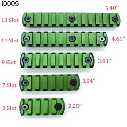 Olive Olive Green Anodisé 5791113 Slots Picatinny / Weaver Rail Sections pour le système de protège-main Mod Système en aluminium