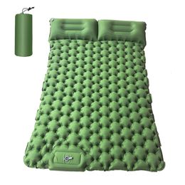 Outdoor Pads 1/2 personne Camping en plein Air matelas gonflable avec oreillers randonnée voyage coussin de couchage pliant ultra-léger coussin d'air Trekking 231018