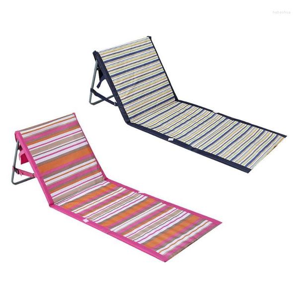 Almohadillas para exteriores 2023, esterilla portátil para playa, silla impermeable con respaldo plegable, tumbona para acampar al aire libre