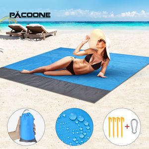 Outdoor Pads 2x2 1m Camping Mat Folding Waterproof Pocket Beach Blanket tress Portable Lightweight Picnic Sand 230406