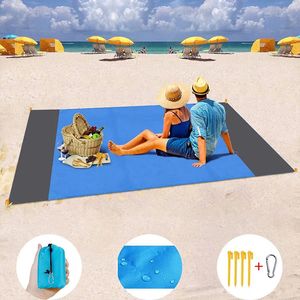 Tapis d'extérieur 2x2.1 m couverture de plage de poche imperméable pliant tapis de Camping matelas Portable tapis léger tapis de pique-nique en plein air tapis de plage de sable 231013