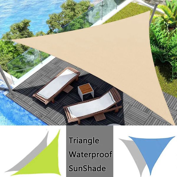 Coussinets d'extérieur 420D imperméable polyester Triangle ombre voile jardin terrasse auvent piscine pare-soleil toile camping auvent 231013