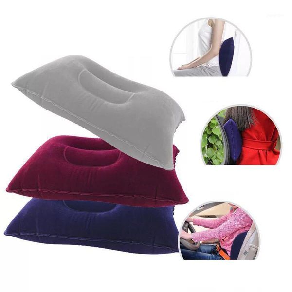 Almohadillas para exteriores, almohada inflable de aire, PVC en forma de U, viaje, Camping, autoconducción, senderismo, equipo de avión