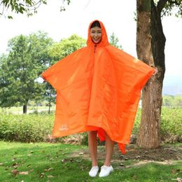 Outdoor Pads AUTU 3IN1 Klimmen Vissen Wandelen Regenjas Poncho Regenkleding Camping Pad Mat Vocht Waterdicht Groundheet Sunshade Tent Awnin