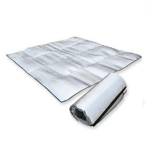 Almohadillas para exteriores, colchoneta para acampar, colchoneta plegable para dormir, colchonetas impermeables de doble cara, accesorios de papel de aluminio #4S13