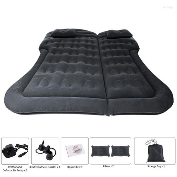 Almohadillas para exteriores, cama inflable para coche, viaje, Universal para asiento trasero, sofá multifuncional, almohada, alfombrilla para acampar, cojín con dos