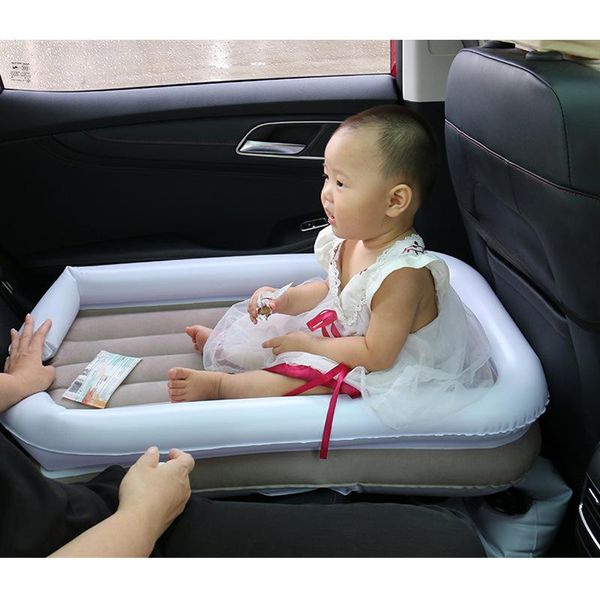 Almohadillas para exteriores para viajes en coche, cama de descanso inflable para bebés y niños, colchón de aire de primera fila, almohadilla para dormir para acampar con autoconducción