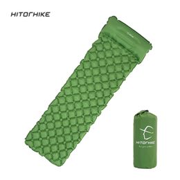 Coussins d'extérieur Hitoshike Matelas gonflable Coussin de sac de couchage Remplissage rapide de l'air Coussin de plage de camping étanche à l'humidité avec oreiller Coussin de sommeil 230506