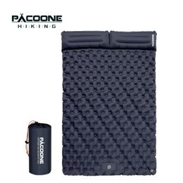 Almohadillas al aire libre Pacoone acampar al aire libre colchón doble inflable almohadilla para dormir para dormir ultraligero cama plegable alfombra para dormir carro 230210