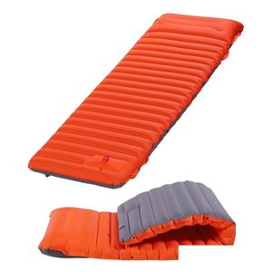 Outdoor Pads Tralight Zelfopblazend luchtbed Verbreden Slee Pad Splicing Opblaasbaar bed Strand Picknick Mat Cam Tent Kussen 220104 Drop Dhdzx