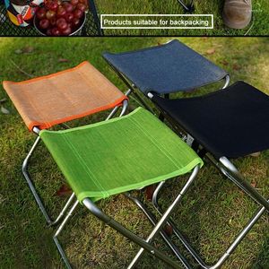 Coussinets d'extérieur voyage ultra-léger en acier inoxydable printemps chaise pliante pêche Camping Barbecue tabouret Portable