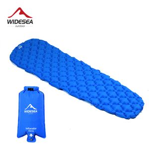 Outdoor Pads Widesea Camping Inflatable Mattress In Tent Folding Camp Bed Sleeping Pad Picnic Blanket Travel Air Mat Equipment 221201