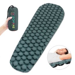 Outdoor Pads Zomake Ultralight Sleepkussen snel vullende airbag camping matras wandelen wandelen opblaasbare single 230307