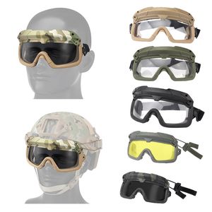 Lunettes de soleil de tir de paintball en plein air Lunettes de casque rapides tactiques Protection du visage Aile Clip de rail latéral Boucle de montage NO02-107