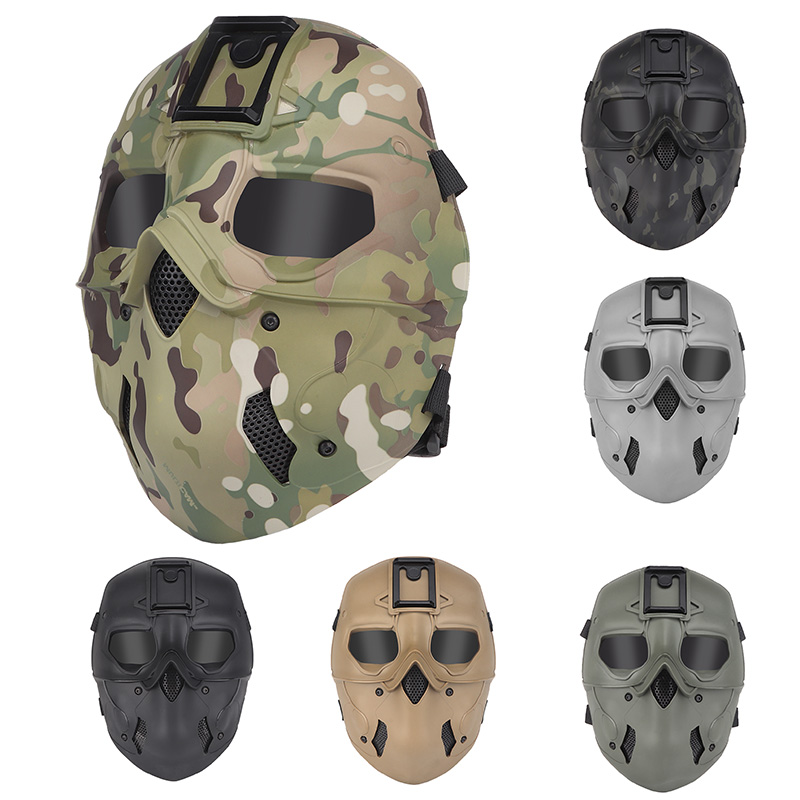 Outdoor Paintball Schieten Gezichtsbescherming Gear Tactical Fast Halloween Cosplay Masker met NVG Base NO03-331