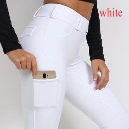 Pantalon extérieur Black Fl Seat Sile Equestrian Breeches Anti-Pilling Horse Riding Colls Femmes Reithose Pant Vêtements Drop Livraison Sports Otwdl