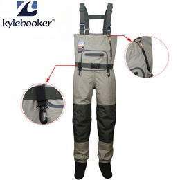 Buitenbroek Vissen Waden Duurzame en comfortabele ademende kous foot Chest Wader Kits voor mannen en vrouwen 230311