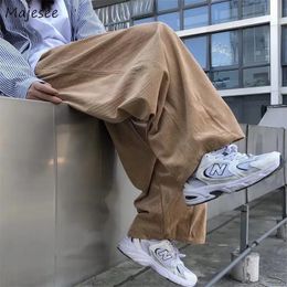 Outdoorbroeken Heren casual retro homestay Ins Fashion New High Street Ulzzang Baggy All match Corduroy Youngster College Unisex Pantalones 231102