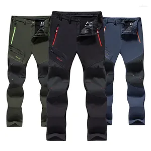 Pantalon d'extérieur pour hommes et femmes, doublure polaire épaisse, Ski, imperméable, Softshell, séchage rapide, escalade, Camping