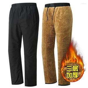 Outdoorbroek Winter Katoen Polyester Stof Heren Plus Fluweel Winddicht Houd warm Camping Klimmen Rechte broek