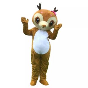 Costume de mascotte de cerf mignon de fête en plein air costume girafe Animal dessin animé robe de soirée tenues
