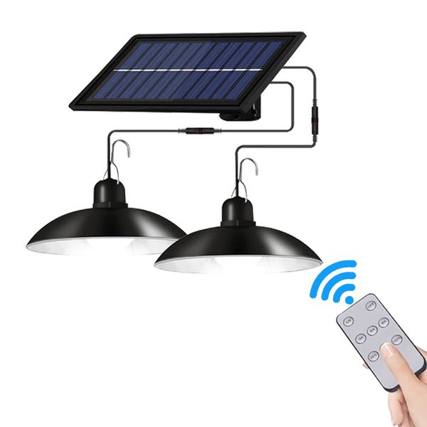 Colgante al aire libre Led Luces solares para jardín Sensor de movimiento Lámpara con energía solar con control remoto Lámpara colgante para acampar Luz del paisaje de la calle