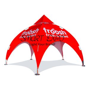 Outdoor Pentagram Canopy Arch Tent voor gebeurtenisreclame display met aangepaste logo afdrukken wiel zak verpakking