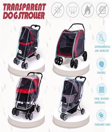 Outdoor Pet Cart Cart Dog Cat Carrier Stroller Cover Rain voor allerlei soorten en karren bedden meubels4636291