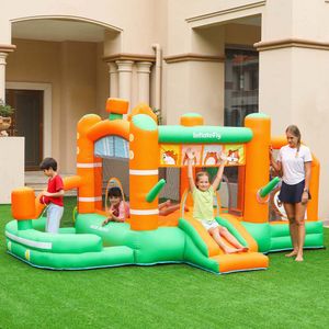 Jeux de jeux en plein air pour les enfants grand château gonflable rebond house sauting for Kid Party Entertainment videur slide house wamps with ball pit playhouse backyard fun