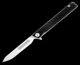 Poche de poche extérieure Pliant couteau en papier couteau remplacer le scalpel 440c lame g10 manche de voyage camping edc tool5595693