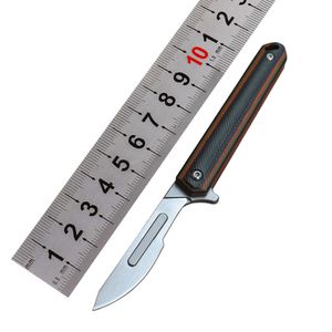 Poche de poche extérieure Pliant couteau en papier couteau remplacer le scalpel 24h en acier en carbone G10 Handle Travel Camping EDC Tool