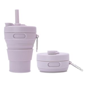 Tasse de paille de voyage de bouteilles d'eau comprimée pliable portative extérieure