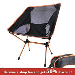 Outdoor Portable Folding Ultralight Camping S Fishing Chair voor BBQ Travel Beach wandelpicknickstoelgereedschap 220609