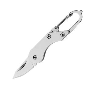Couteau pliant Portable d'extérieur en acier inoxydable, Mini couteaux de poche, outil Edc, boîte ouverte, couteau à boucle pliable