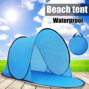 Outdoor Portable Tent UV Beach Camping Tent Pop Up Open Beach Mat Vouwen automatisch voor 1-2 persoon H220419