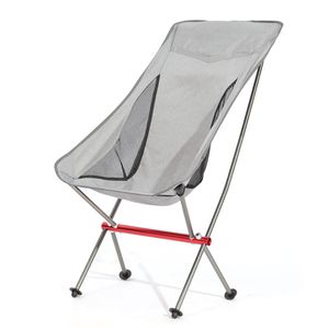Chaise pliante portable ultra légère en alliage d'aluminium, pour camping, plage, barbecue, lune, conduite autonome, loisirs, pêche