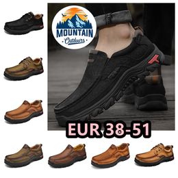 Outdoor Runner hommes formateurs sport baskets chaussures de créateur en cuir montagne anti-dérapant résistant à l'usure souffle transpiration évacuant grandes tailles 38-51