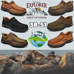 Outdoor Runners hommes formateurs baskets de sport chaussures de créateur en cuir montagne Antidérapant et résistant à l'usure Respirant et évacuant la transpiration grandes tailles 38-51