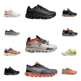 Buiten hardloopschoenen 0n Cloud x Heren Damesontwerper Zwitserse engineering Zwart Wit Rust Rood Rood Breamabele sporttrainers Laceup Jogging Training Lage Sneakers S1BLAC