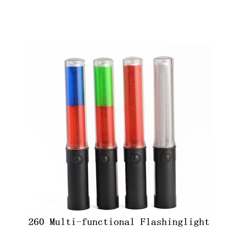 Outdoor Road Safety Multifunktionell LED Traffic Light Flashlight Baton Bottom Magnet LED Warning Wand