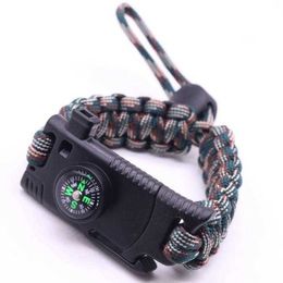 Outdoor Zelfverdediging Survival Armbanden Zeven Kern Parachute Koord Gevlochten sport wrsitband Handgemaakte Outdoor Sieraden Emergency tool euipment